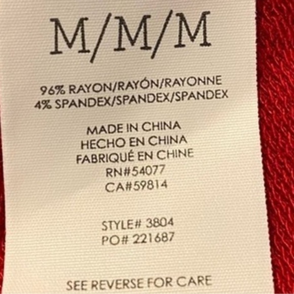 CAbi Style 3804 Tess Knit Top Tie V Neck Firebrick Red Size Medium - Picture 8 of 10